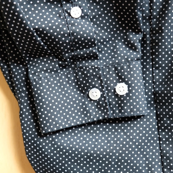 H&M Blue and White Polka Dot Button Up Shirt - Picture 4 of 4